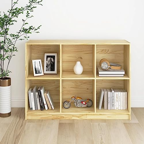 CKioict Eckvitrine Modernes Standregal Wohnzimmermöbel Bücherregal 104x33x76 cm Massivholz Kieferfür Wohnzimmer Schlafzimmer und Homeoffice