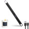 JIEYUCHU Encendedor Electrico, Encendedor Velas, Mechero Electrico USB Recargable Arco Electrico para Velas, Chimenea, Barbacoa, Camping (Negro)