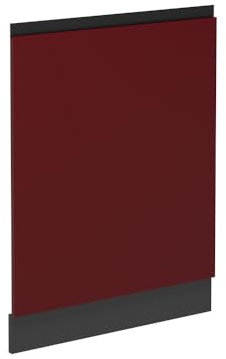 Vicco Pannello frontale della lavastoviglie R-Line, Rosso, 60 cm senza piano di lavoro