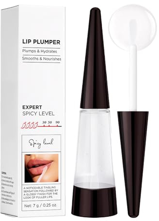 Lip Plumper Gloss, High-Shine Moisturizing Clear Lip Gloss, Instant Volumizing & Hydrating Lip Care with Hyaluronic Acid, Finish for Fuller Lips, Reduces Fine Lines, 7g/0.25oz (#1Expert)
