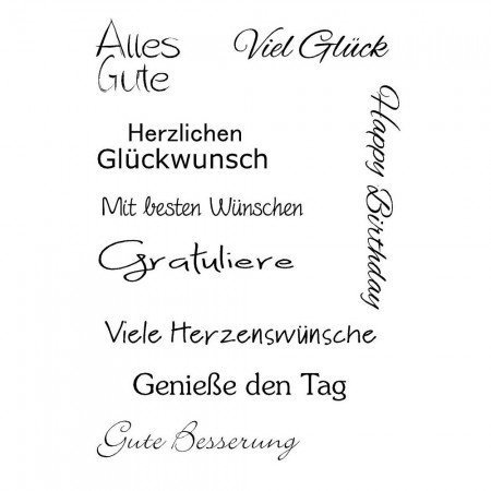 Stempel Clear, Geburtstag 3, A7 / 74 x 105 mm, 9 - teilig, transparent