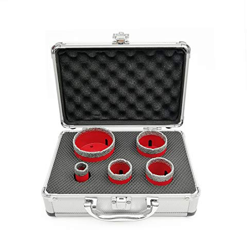 SHDIATOOL Punte diamantate 5 pezzi/scatola—20/35/40/50/68mm Frese a tazza con filettatura M14 per foratura a secco su porcellana piastrelle granito marmo