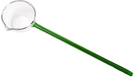 Sharplace Kitchen Serving Ladle Long Mouth Blown Glass Ladle Serving Utensil Spoon for Punch, Soup, Sauce, Salad Dressing, Green