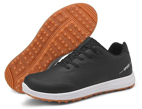 Ybberik Chaussures de Golf pour Hommes, Chaussures d'Extérieur Imperméables, Respirantes et Antidérapantes pour Hommes et Femmes