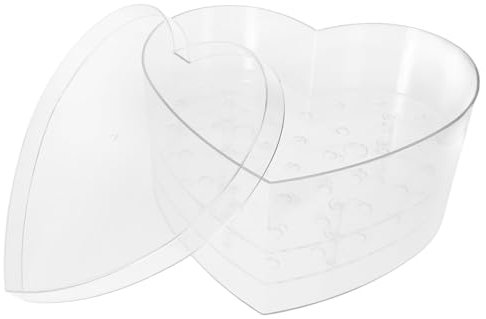Cabilock Caja De Flores Acrílica Transparente Forma De Corazón Grande 33 Huecos Soporte para Arreglos Jarrón Decorativo para Ocasiones Obsequios Estuche Floral Romántico para Regalos
