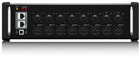Vituord I/O Stage Box with 8 Remote-Controllable, Microphone Preamplifier, 8 Outputs, Rack Mount, Digital Audio and Control Connectivity, for Audiophile Sound Quality