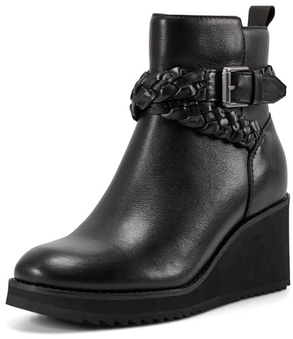 Earth® Chace Wedge Ankle Booties, BLACK 002, 7.5 W