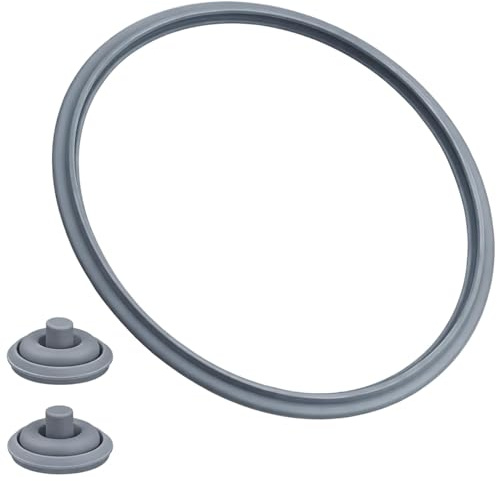 Toxvanne Dichtungsring 22cm Original, Schnellkochtopf Dichtungsring aus Silikon, kompatibel mit WMF, Set mit 1 Dichtung Und 2 Deckeldichtungen, Ersatzteil für Druckkochtopf