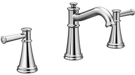Moen T6405 Belfield Two-Handle Widespread Bathroom Faucet, Chrome