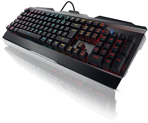 Titanwolf - mechanische Gaming Tastatur -LED Mechanical Keyboard - Anti Ghosting - QWERTZ Layout DE - RGB LED Hintergrundbeleuchtung 19 Lichtmodis Benutzerdefinierter Beleuchtungsmodus