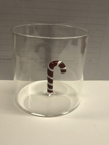 WD Lifestyle Borosilikatglas aus farbigem Glas im Inneren Thema Weihnachten, Fassungsvermögen: 250 ml, Maße: Ø 8 x H 8 cm (GESCHENK)