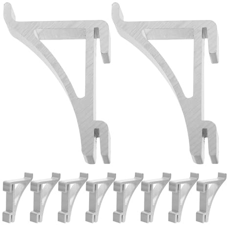 ARTIBETTER 10 Pieces Freezer Hook Shelf Bracket Fridge Holder Clamp Hooks for Freezer Shelf Small Refrigerator for Refrigerator Aluminum