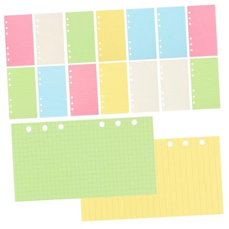 jojofuny 2sätze Kleines Füllpapier Für Notizbücher College-liniert Loseblatt-notizbuchpapier Farbiges Nachfüllpapier Büropapier Nachfüllpapier Für Ordner Millimeterpapier Für Einen