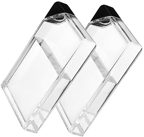 Toyvian 2 Bottiglie d'Acqua Piatte da 450 Ml in As, Nere, Anti-Perdita, Facili da Trasportare, per Palestra e Attività all'Aperto