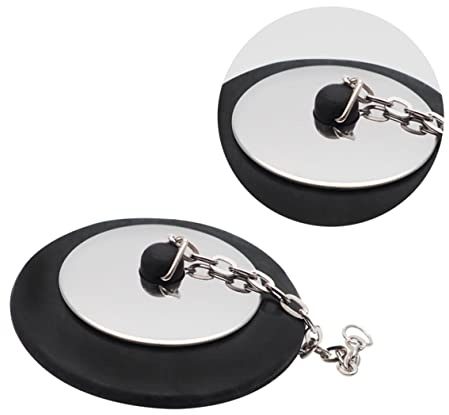 BUTIFULSIC Rubber Tub Stopper with Chain for Bathtub and Bathroom Sink Plug with Strong Seal Easy to Clean Bath Drain Stopper for Kitchen Laundry Safe