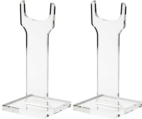 Transparent Acrylic Rifle Display Stands, 2 Pcs Holder For Firearms, Solid Base For Angled Or Straight Collectible Rifle Exhibition