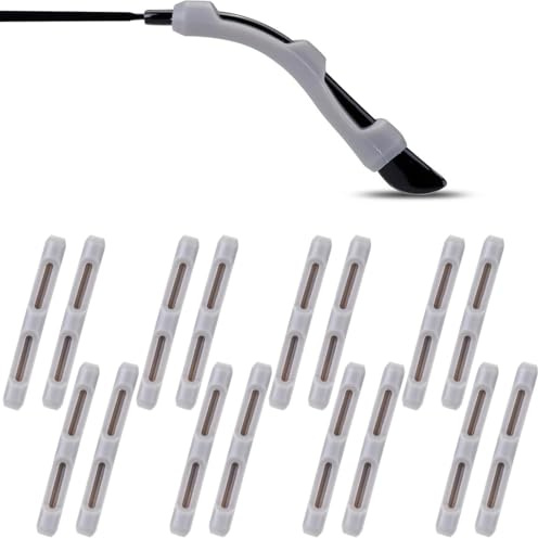 JEYORZY 8 Paia Cuscinetti Auricolari Occhiali, ganci per le orecchie degli occhiali Grip per le orecchie degli occhiali Anti Slip Silicone Anti Slip Occhiali da vista Copertura del padiglione, Grigio