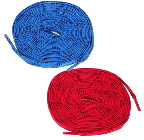 LAPYAPPE 2 Paar Robuste Farbige Schnürsenkel für Eishockeyschuhe Eiskunstlauf und Rollschuhe 244cm Modisches Design Langlebig Vielseitig für Hockey und Sportschuhe