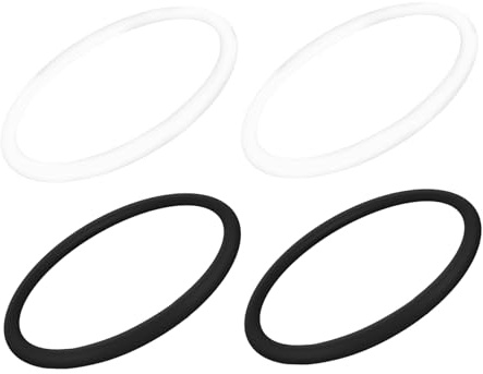 Bemonew Knästöd Patella-band 2 par 7,5 cm hög kompression elastisk gummi patella knärem halkfri tvättbar återanvändbar svart och vita band för basket