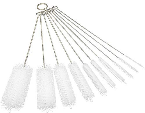 10 Pieces Bottle Cleaning Brushes for Tube Bottle Straws Narrow Neck Cups Pipe