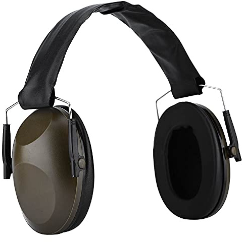 ASHATA Geräuschreduzierende Ohrenschützer, Gehörschutz-Kopfhörer-Headset, Schießohrschützer, Gehörschutz für Bauarbeiten Schießstand Jagd(Armeegrün)