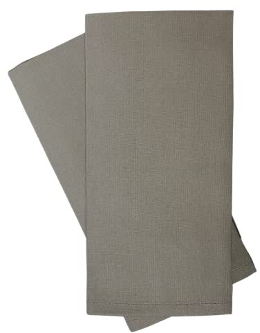 HOMEALOO® 6-TLG Nachhaltiges Stoffservietten Set aus Baumwolle mit Leinen Optik Servietten Hotelqualität Langlebig Waschbar Elegant Dekoration Abendessen Restaurant Tischservietten (Steingrau)
