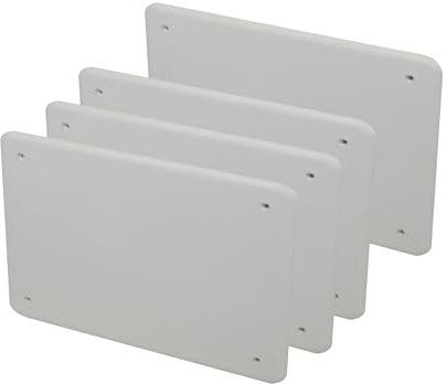 4 PCS Coperchio Per Cassetta Di Derivazione, Dimensione 118X96mm, Ricambio per Cassetta da Incasso, Protezione e Copertura Impianti Elettrici