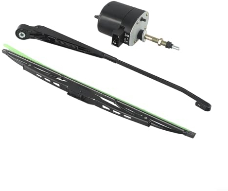 YUANGANG Motor del limpiaparabrisas de 12V, con el limpiaparabrisas de la cuchilla del brazo de 400Mm 105° para el barco del tractor RV
