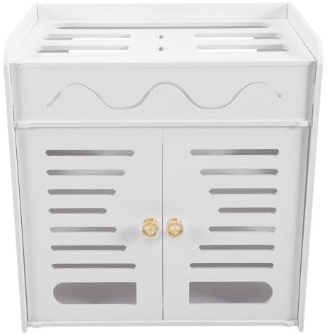 KICHOUSE Router-aufbewahrungskoffer Wandregal Kabel-Organizer-Box Mit Großer Kapazität Heim-Router-aufbewahrungsregal