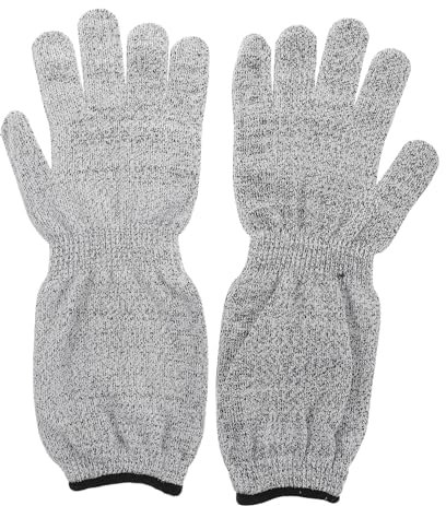 KONTONTY Guanti Antitaglio Lunghi Con Maniche Protettive 35 Cm, Traspiranti, Resistenti All’usura Per Cucina Industriale, Edilizia e Giardinaggio, Protezione Taglio Livello 5,