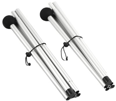 2PCS Lunghezza Regolabile Esterna Tenda Palo Pieghevole Spiaggia Palo Shelter Canopy Rod Campeggio Escursionismo Pieghevole Tenda da Spiaggia