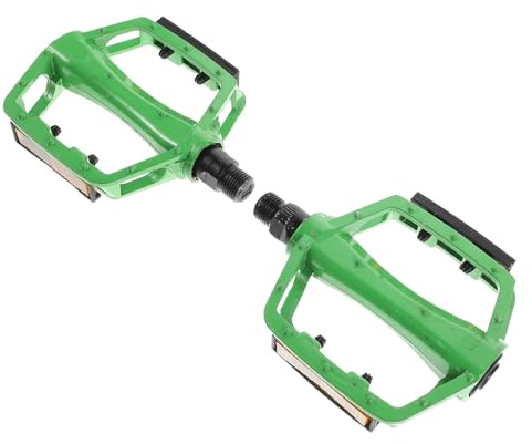 ROMISBABA Pedales de Bicicleta de Aleación de Aluminio Verdes Antideslizantes y Planos Juego de 2 Unidades Compatibles con Bicicletas de Carretera Plegables Ciclismo Urbano