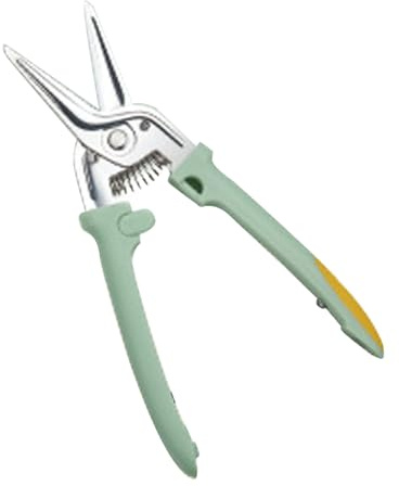 Tijeras de cocina de acero inoxidable, resistentes, multifuncionales, tijeras de corte de cocina para carne, aves y flores, cuchillas afiladas duraderas a prueba de óxido, mangos (Verde claro)
