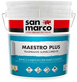 Maestro Plus Idropittura Traspirante Supercoprente Per Interni Rapida Essiccazione (14 LT)