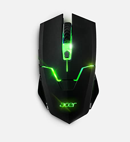 Acer, Souris Gaming STARK-GM1200, ABS recouvert de Caoutchouc, LED Multicolore, 6 Boutons, 6400 dpi, 66 IPS, câble recouvert de Tissu
