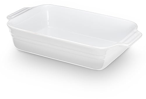 KHG Auflaufform mittelgroß 34 cm, Kapazität 1,75 L in weiß für 3-4