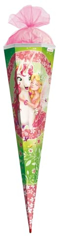ROTH Cornet surprise - Motif licorne - 85 cm - Rectangulaire - Avec fermeture en tulle - Pour la rentrée scolaire
