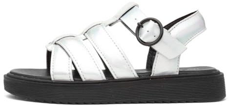 Lilley Junior Hyde Girls Metallic Silver Sandal - Size 4 UK - Multicolour