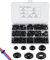 UKOFEW 260 Piezas Pasacables de Goma,7 Tamaños Pasacables Arandelas de Goma,Ojales de Goma,Tapones de Goma para Agujeros para Proteger Cables, Enchufes y Cables, Negro