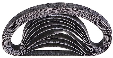 sourcing map Schleifbänder, 10 x 330 mm, Bandschleifer, Papier, Körnung 60, Siliziumkarbid, Schleifpapier, Band zum Schleifen, Polieren, Metall, Holz, Autolack, 10 Stück