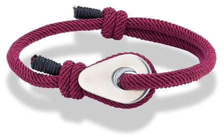 Armband, Armband, Schmuck, Damen Und Herren Lederschmuck Herren Fingerhut Karabiner Armband Verstellbar Kletterseil Armband Wasserdicht Surfen Strand Winered2