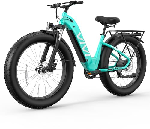 Vivi ACE07 Electric Bike for Adults, 26 x 4.0 Fat Tire Ebike, 1500W Peak Motor Electric Bike, 25MPH Ebikes for Adults with 48V 720WH Removable Battery, 7 Speed, SGS Certified to UL2849