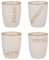 ALPINA Juego de 4 tazas de café de gres de 280 ml, tazas de café con leche, expreso, moca, vasos de café, bebidas de chocolate caliente, tazas de regalo para el hogar, cocina, lavavajillas y