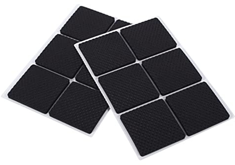 WPKD BLUEIY Antirutsch Pads,12 Stück Antirutschmatte Selbstklebend,Quadrat Gummifüße,für Stuhlbein Tische Sofas (4,6x4,6cm)