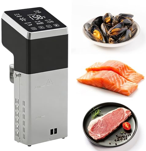 Immersionscirkulator Och Sous Vide-Maskin, Kommersiell Matkokare 1600W Snabbvärmning, Stor Pekskärm Ipx7 Vattentät För Restauranger Och Hemmaköksmåltider