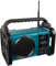 MEDION P66220 Baustellenradio mit Bluetooth 5.0, PLL UKW Radio, Spritzwassergeschützt (IP44), Robustes Gehäuse, LED-Arbeitslicht, integrierter Akku
