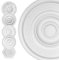 HEXIM Stuckrosette Styropor EPS weiß, Deckenrosette rund & eckig, Innendekor für Decke & Wand, Steckrosette Verzierung Decke Ornamente Wohnzimmer Dekorbau (60cm Antik)