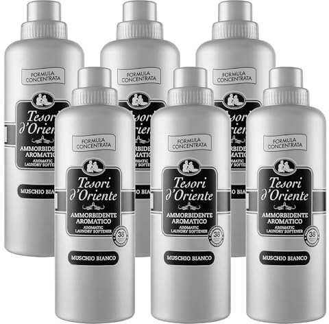 Tesori d'Oriente Ayurveda konzentrierter Weichspüler 760 ml (Ammorbidente Aromatico, x6) | Duft: Zitrone, Patchouli und Amla-Frucht, 38 Wäschen