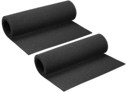 PATIKIL 39.3 x 16 x 1/4 Air Conditioner Filter Replacement, 2 Pack Compatible Foam Filter Washable Reusable for Air Conditioning Purifiers, Black