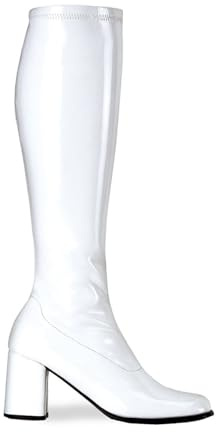 Schmalschaft Stiefel Stretchlack - weiß - Schuhgröße: 36